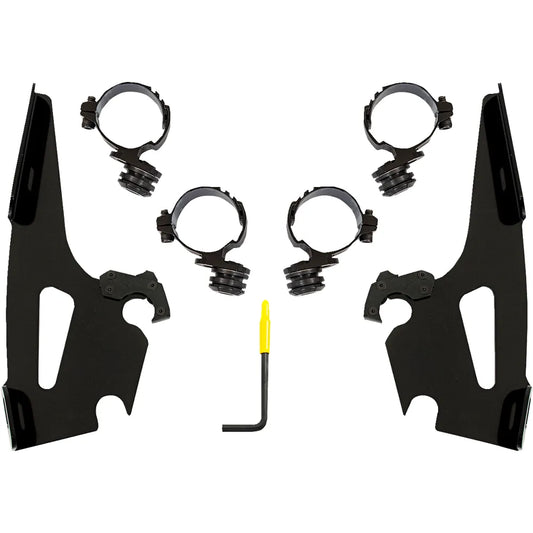 Kit de montaje de bloqueo del gatillo de carenado Batwing - Kit de montaje Batwing - Negro - Honda