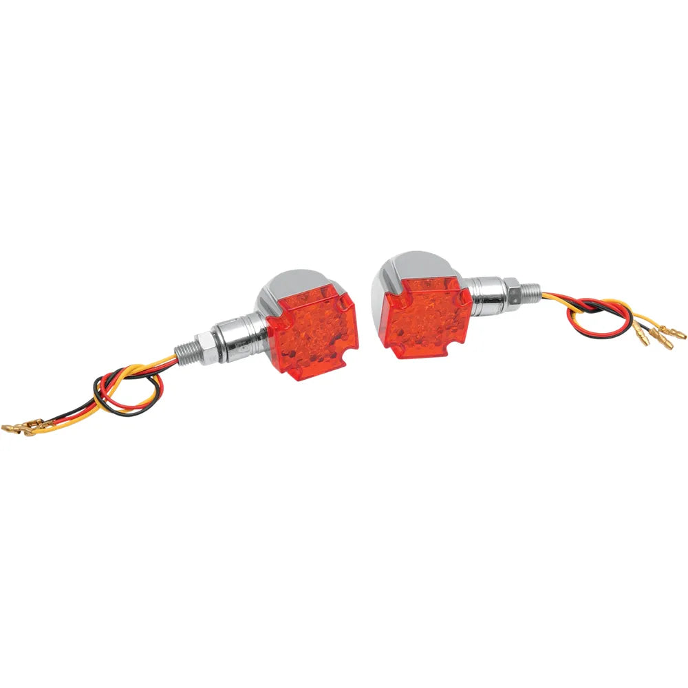 LED Maltese Marker Lights - Chrome/Red