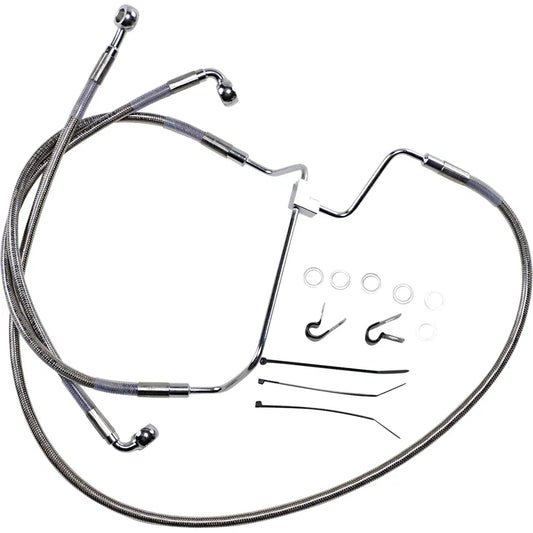 Línea de Freno Delantera de 8" Acero Inoxidable
