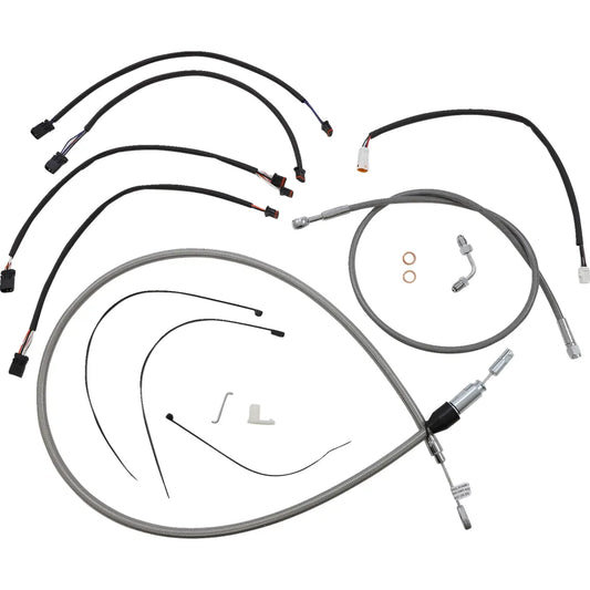 Kit de instalación de manillar XR - Kit de instalación de manillar XR - Colgadores Ape de 12"-14" - Softail '18-'24 - Acero inoxidable/cromo