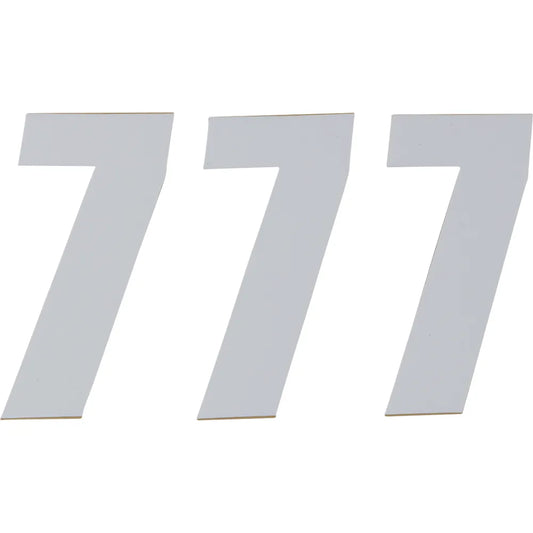 SX Plate Number - #7 - White - 6"