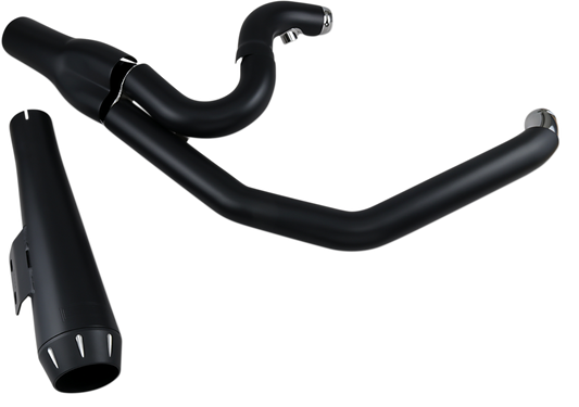 Sistema de escape Road Rage 2:1 - Escape 2:1 - Negro - Megáfono - Corto - FXD '91-'05