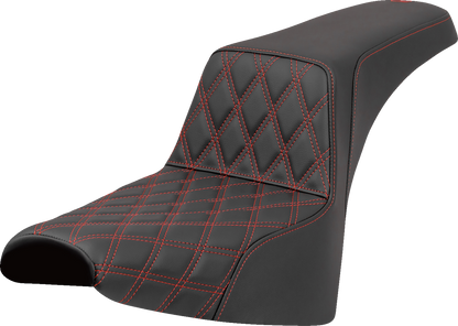 Asiento elevado con costura de celosía - Asiento elevado - Costura de celosía delantera - Costura roja - FXST/FXBB '18-'25