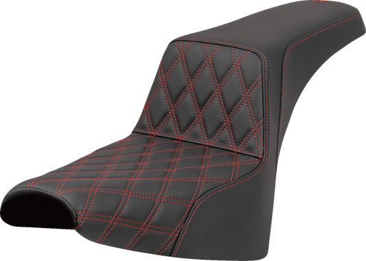 Asiento elevado con costura de celosía - Asiento elevado - Costura de celosía delantera - Costura roja - FXST/FXBB '18-'25