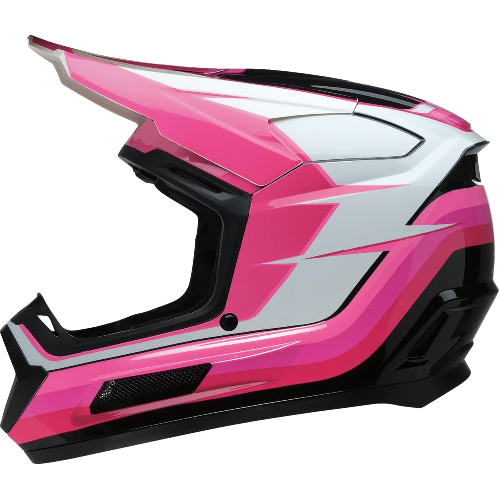 Casco infantil dirt maxx vortex rosa/blanco