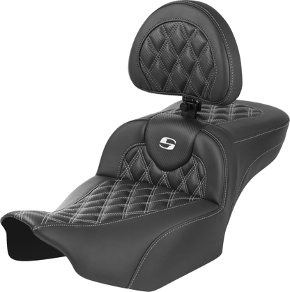 Asiento de alcance extendido Roadsofa™ - Asiento de alcance extendido Roadsofa™ - con respaldo - Costura de celosía - Costura blanca - FLTR/FLHX '23-'24