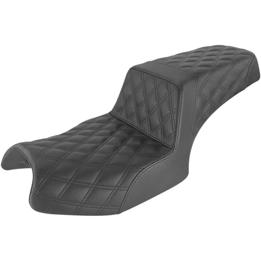 Step Up Seat - Lattice Stitched - Black - Indian
