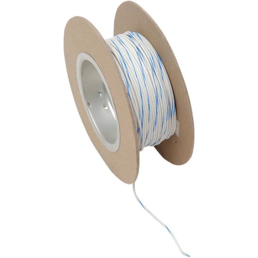 100' Wire Spool - 18 Gauge - White/Blue