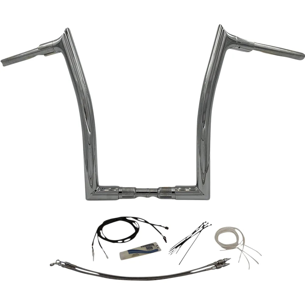 16" Chrome 1-1/2" Pointed Top Handlebar Kit