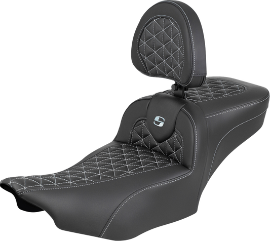 Asiento de alcance extendido Roadsofa™ - Asiento de alcance extendido Roadsofa™ - con respaldo - Costura plateada - FLH/FLT '23-'25