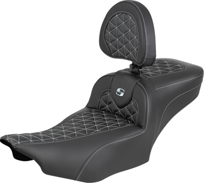 Asiento de alcance extendido Roadsofa™ - Asiento de alcance extendido Roadsofa™ - con respaldo - Costura plateada - FLH/FLT '23-'25
