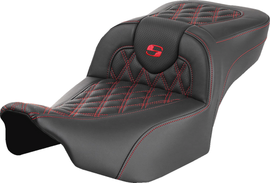 Asiento de alcance extendido Roadsofa™ - Asiento de alcance extendido Roadsofa™ - sin respaldo - Costura de celosía - Costura roja - FLTR/FLHX '23-'24