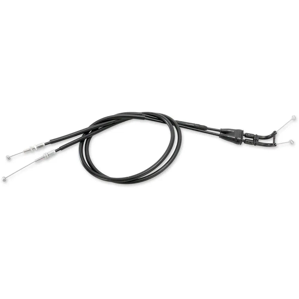 Cable del acelerador de vinilo negro.