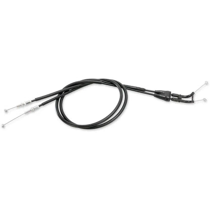 Cable del acelerador de vinilo negro.