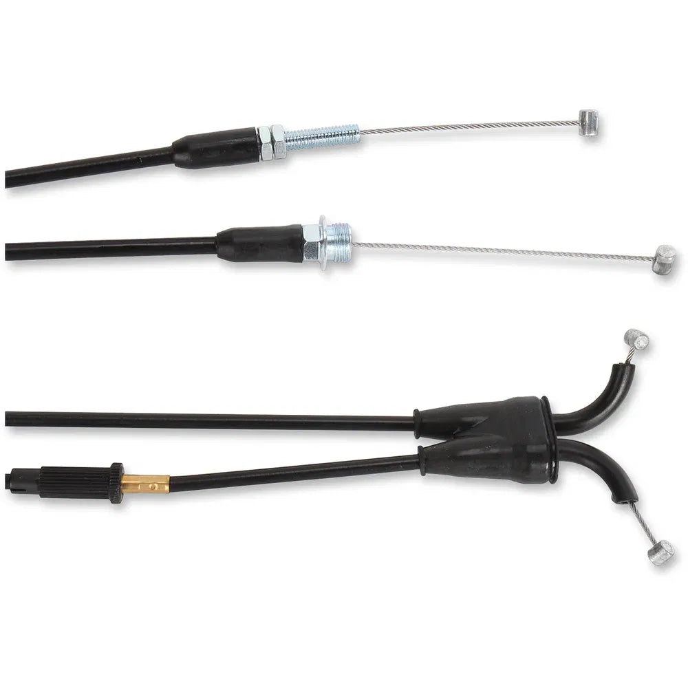 Cable del acelerador de vinilo negro.