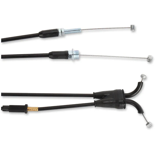 Cable del acelerador de vinilo negro.