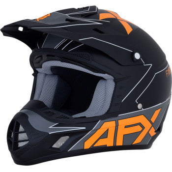 Casco FX-17 Aced - Negro Mate/Naranja