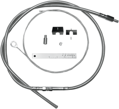 BYO™ Build Your Own™ Juego de cables de embrague - 80" - Sportster/Touring/Trike - Acero inoxidable trenzado