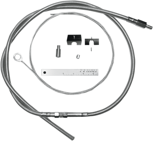 BYO™ Build Your Own™ Juego de cables de Clutch - 80" - Sportster/Touring/Trike - Acero inoxidable trenzado