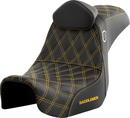 Asiento Saddlemen Pro Series SDC Performance Grip W Gold Stitch Dyna '06-'17