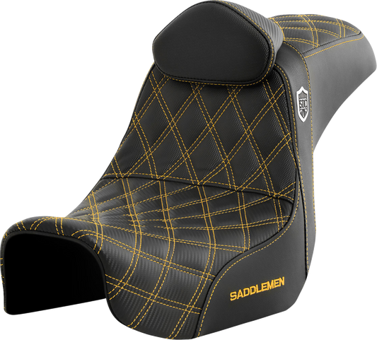 Asiento Saddlemen Pro Series SDC Performance Grip W Gold Stitch Dyna '06-'17