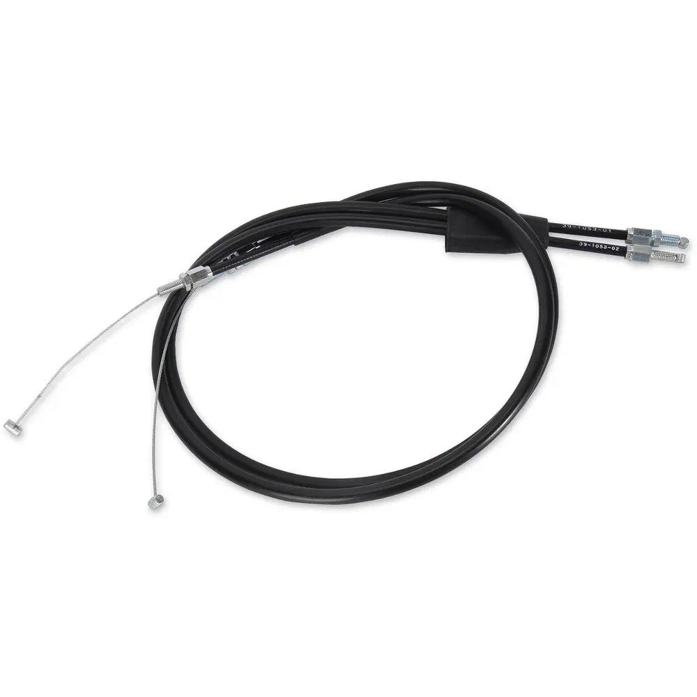 Cable del acelerador de vinilo negro.