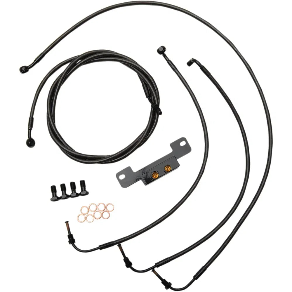 Kit de cable de freno/cable de manillar trenzado midnight estándar — ape hanger