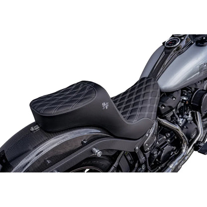 Asiento SLYFOX Chariot Black Double Diamond Stitch Silver Logo FLSB '18-'21/FXLR '18-'26