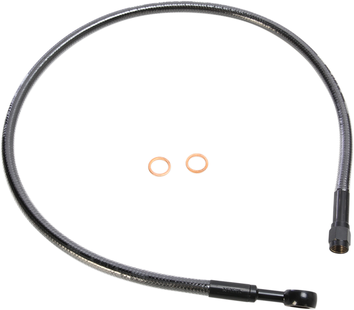 Kit de línea de freno delantero específico ABS de longitud alternativa Designer Series - Línea de freno - 10 mm - Recta - 25" - Black Pearl