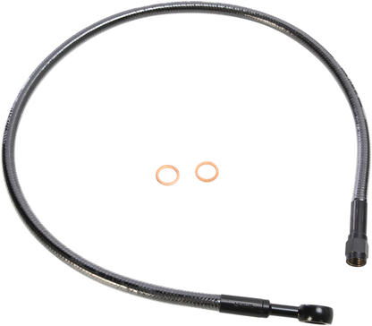 Kit de línea de freno delantero específico ABS de longitud alternativa Designer Series - Línea de freno - 10 mm - Recta - 25" - Black Pearl