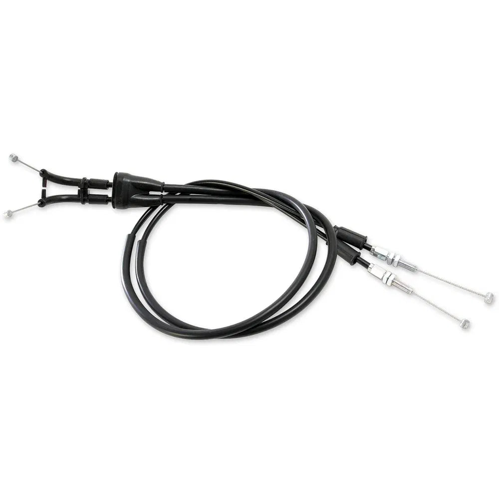 Cable del acelerador de vinilo negro.