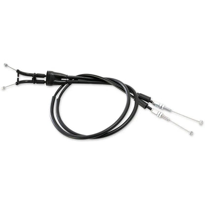 Cable del acelerador de vinilo negro.