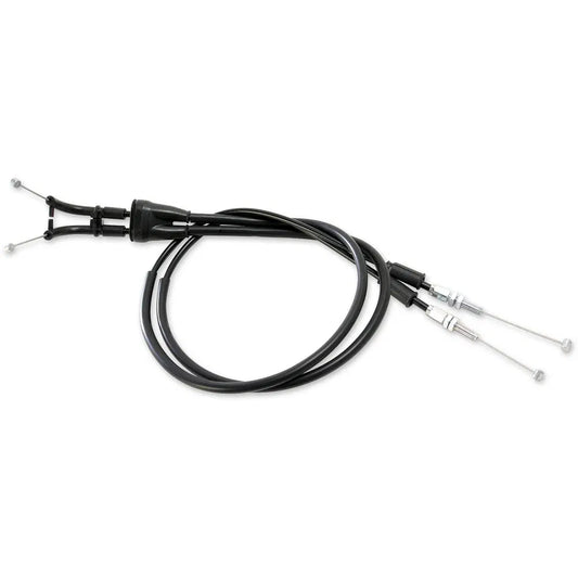 Cable del acelerador de vinilo negro.