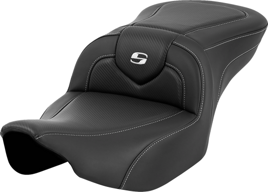 Asiento de fibra de carbono Roadsofa™ - Asiento Roadsofa™ - Fibra de carbono - Costura plateada/Logotipo plateado - sin respaldo - FL '23-'24