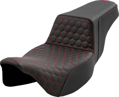 Asiento elevado tipo panal - Asiento elevado - Panal - Alcance extendido - Costuras rojas - FL '08-'23
