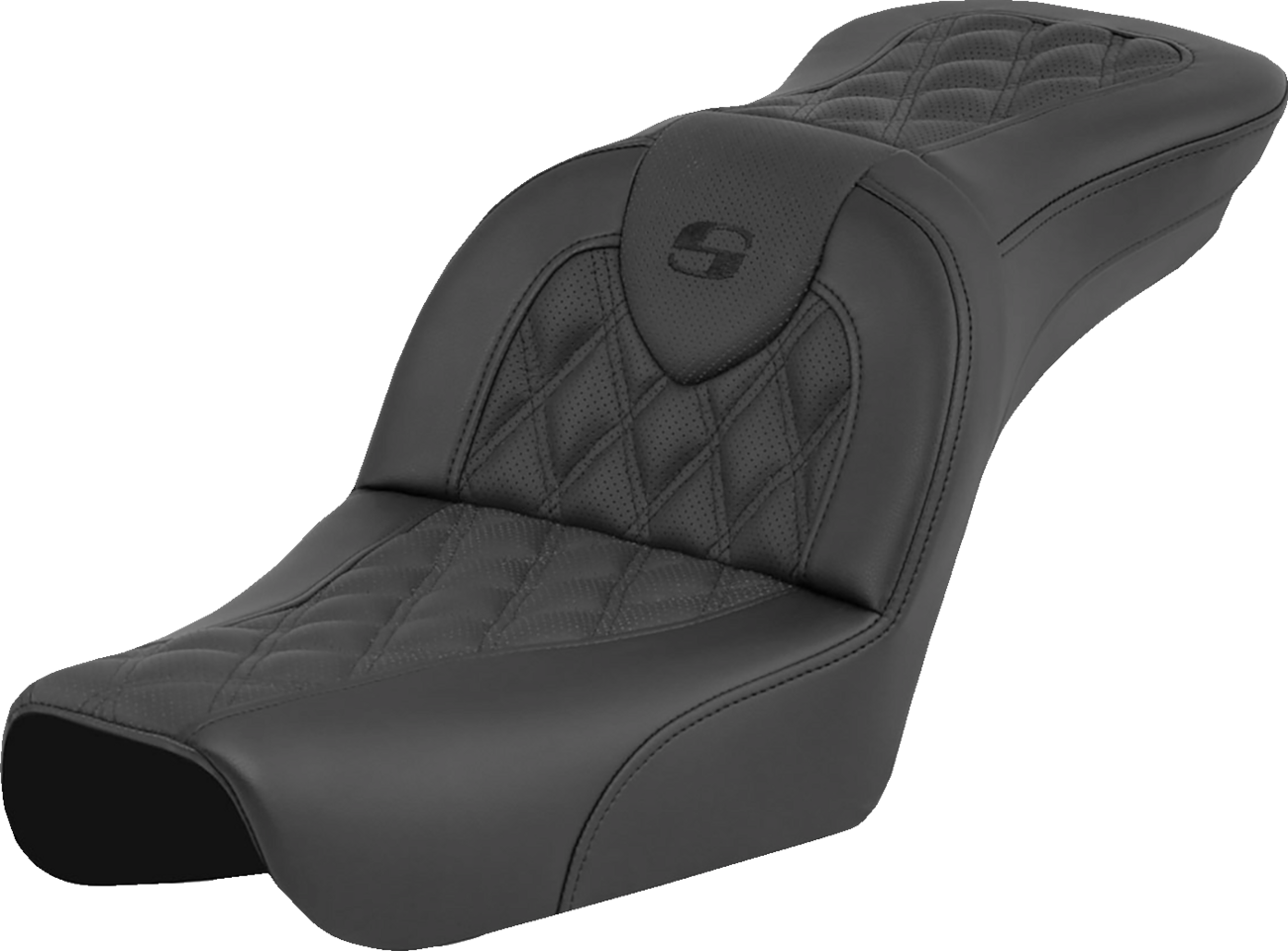 Asiento RoadSofa™ - Asiento RoadSofa™ - Costura de celosía - sin respaldo del conductor - FXDWG '04-'05