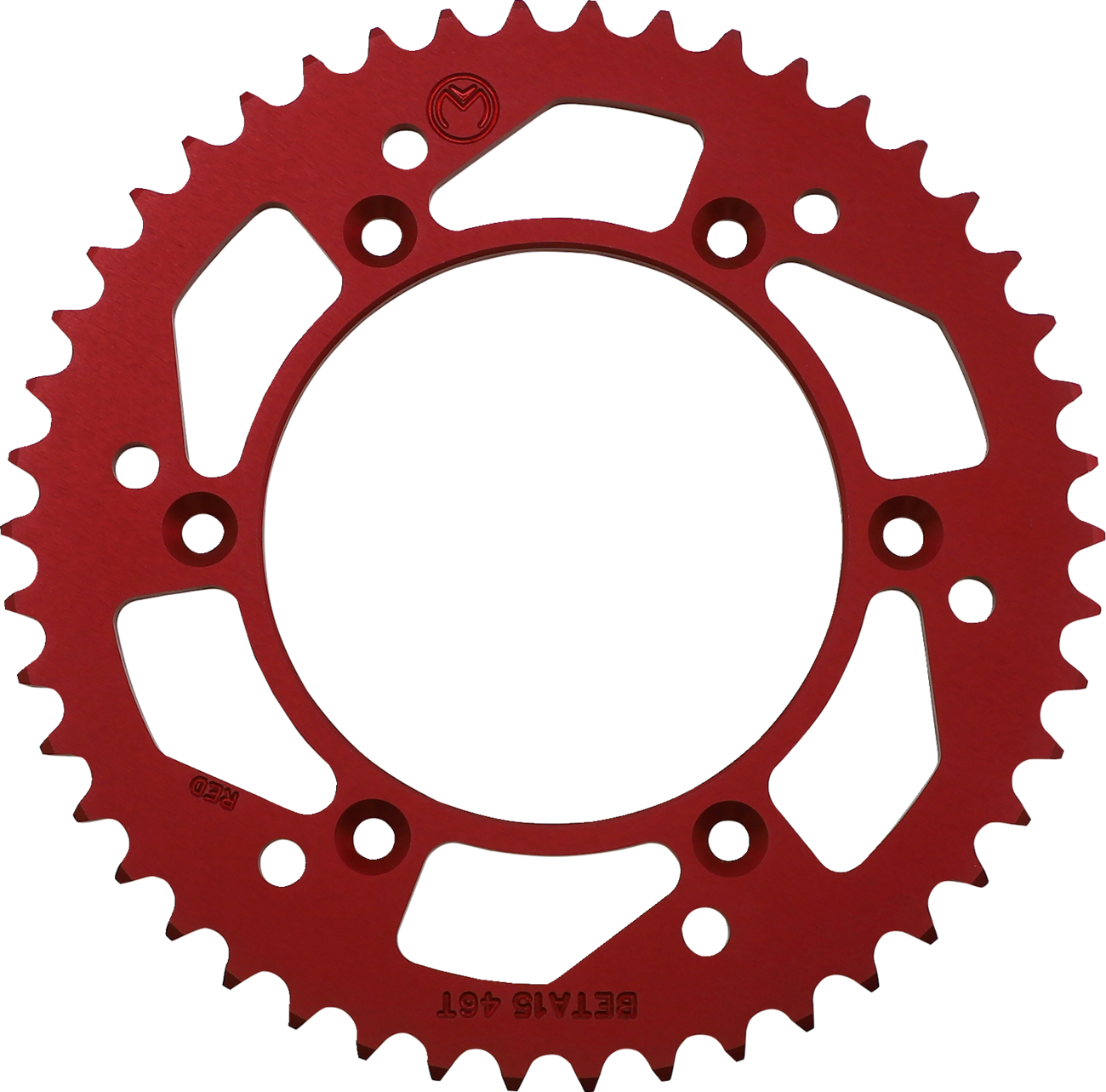 Corona Trasera Aluminio - Corona Trasera - Aluminio - 46 Dientes - Rojo - Beta