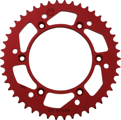 Corona Trasera Aluminio - Corona Trasera - Aluminio - 46 Dientes - Rojo - Beta