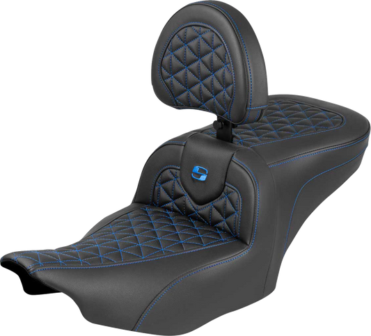 Asiento de alcance estándar Roadsofa™ - Asiento Roadsofa™ - con respaldo - Costura azul - FLH/FLT '23-'25