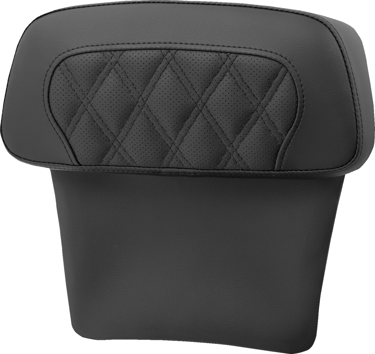 Almohadillas de respaldo Chopped Tour Pak - Almohadilla de respaldo Chopped Tour Pak - RoadSofa™ - Negro perforado con costura de celosía - FLT/FLH '14-'23