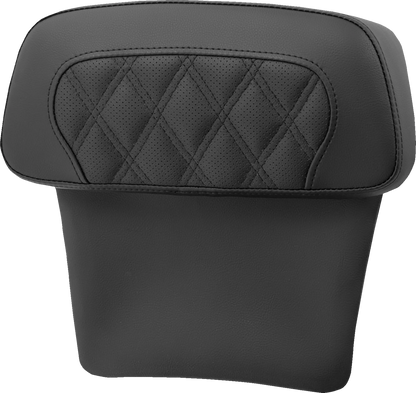 Almohadillas de respaldo Chopped Tour Pak - Almohadilla de respaldo Chopped Tour Pak - RoadSofa™ - Negro perforado con costura de celosía - FLT/FLH '14-'23
