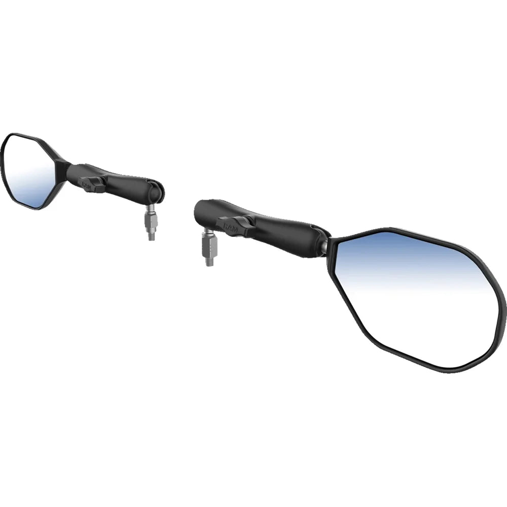 Kit tough-mirror™ con bases m10-1.25/adaptador inverso - brazo largo
