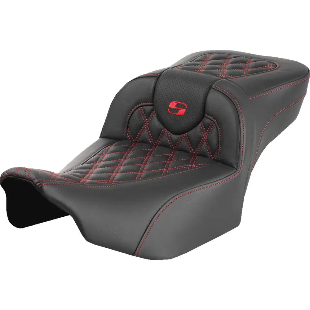 Asiento de alcance extendido Roadsofa™ - Asiento de alcance extendido Roadsofa™ - sin respaldo - Costura de celosía - Costura roja - FLTR/FLHX '23-'24