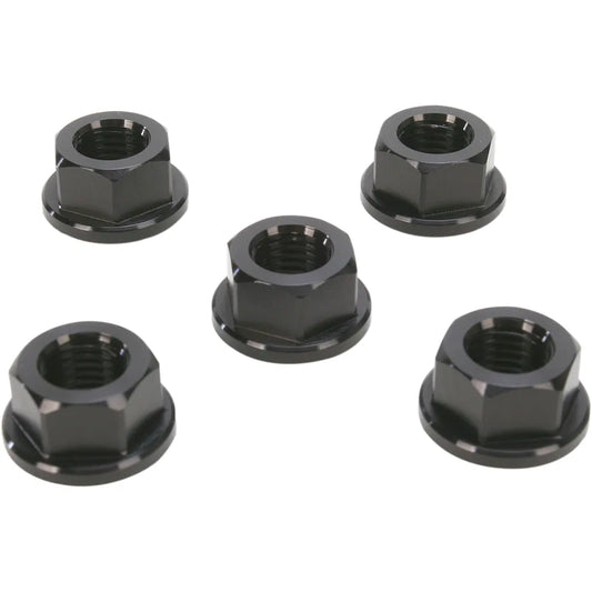 Aluminum Sprocket Nuts - Black - 10 mm x 1.25