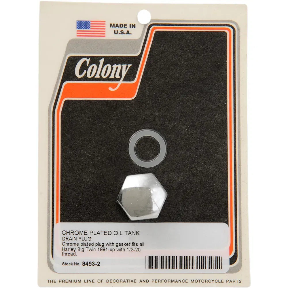 Chrome Hex Drain Plug 1/2-20