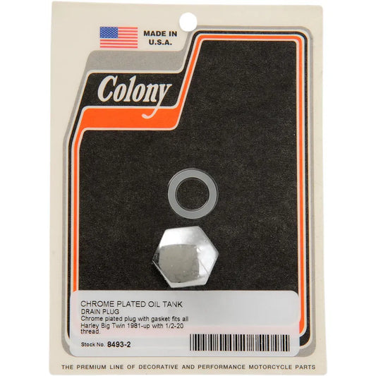Chrome Hex Drain Plug 1/2-20