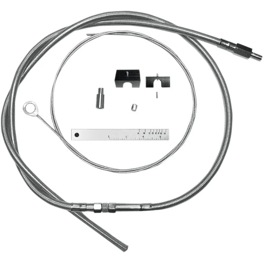 BYO™ Build Your Own™ Juego de cables de Clutch - 80" - Sportster/Touring/Trike - Acero inoxidable trenzado