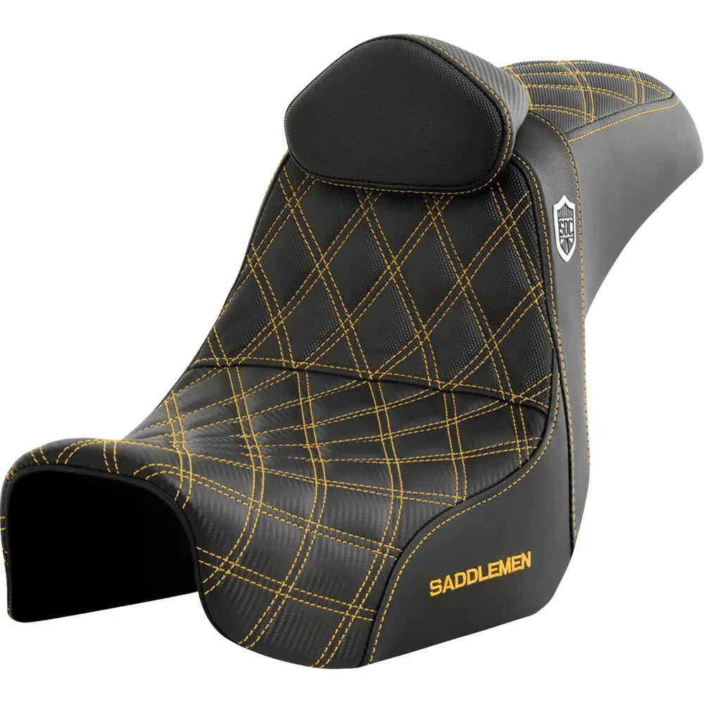 Asiento Saddlemen Pro Series SDC Performance Grip W Gold Stitch Dyna '06-'17
