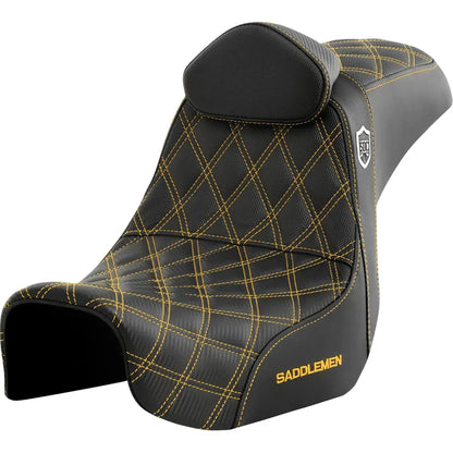 Asiento Saddlemen Pro Series SDC Performance Grip W Gold Stitch Dyna '06-'17