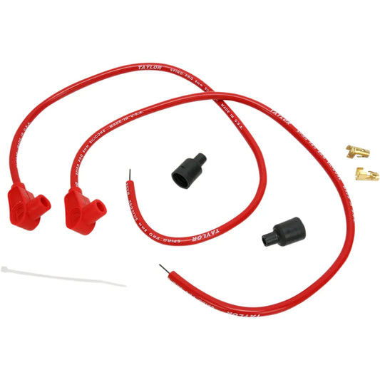 Universal Spark Plug Wire Kit - 90 degree - Red